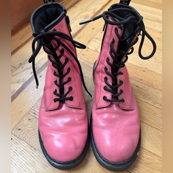 Dr. Martens Shoes - 🌸 RARE Dr. Martens 1460 Pink Leather Lace-Up Boots 🌸